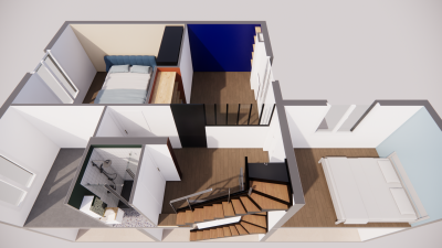 Rénovation partielle d'un étage et de l'escalier d’une maison de 60m² à Colombes