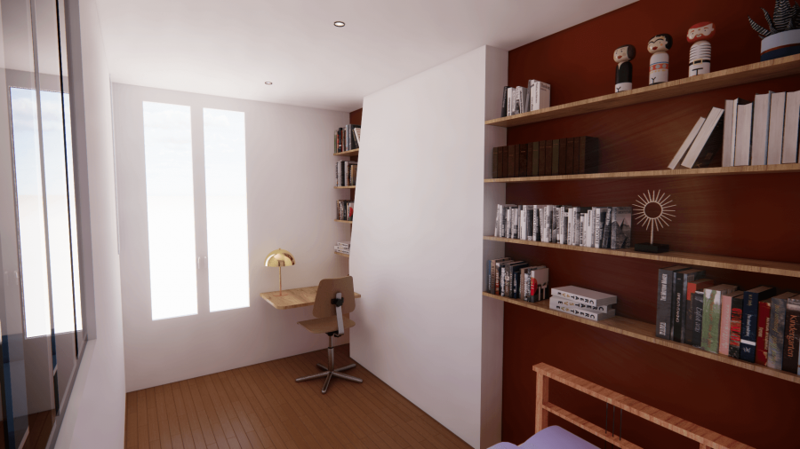 Rénovation complète d'un appartement deux pièces de 23m² à Saint-Denis
