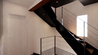 Rénovation partielle d'un étage et de l'escalier d’une maison de 60m² à Colombes